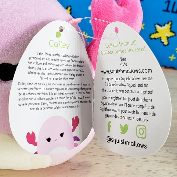 Squishmallow Cailey the Pink Crab 5" UltraSoft Stuffed Sealife Plush Toy NWT - Picture 11 of 12
